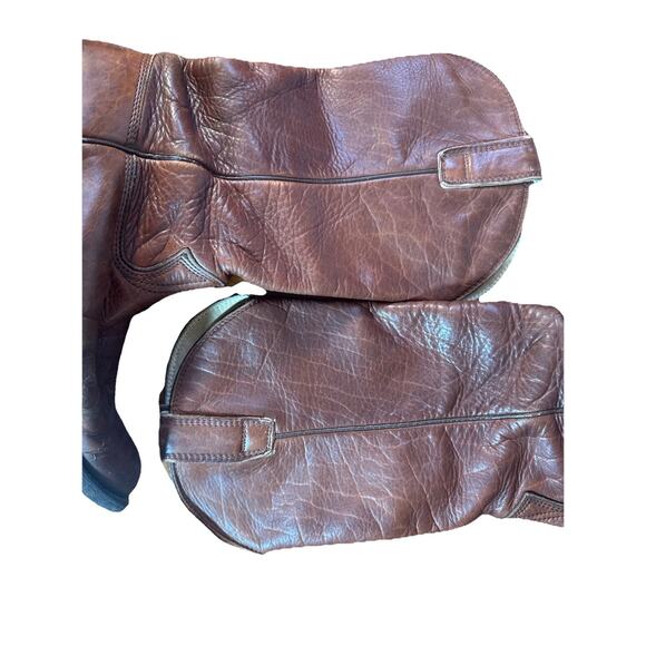 Full Leather Stewart Boot Co Rustic Brown Men’s 9EE Cowboy Ranch Hand Made Boot - Picture 14 of 16